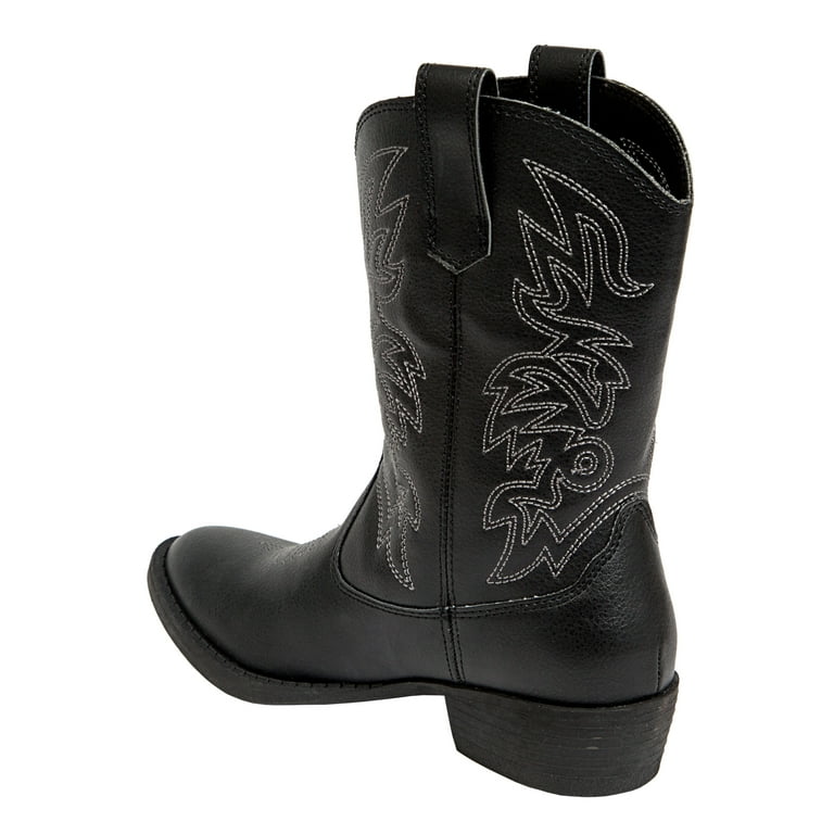 Deer Stags Boys Ranch Cowboy Boot Black 5