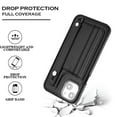 thumbnail image 6 of Allytech Slim Case for iPhone 15 with Portable Wristband & Card Slots, Premium PU Leather Kickstand Shockproof Drop Protection Anti-Scratch Case for Women Men - Black, 6 of 7