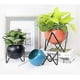 thumbnail image 4 of Round Metal Flower Vase with Base - Indoor Outdoor Decoration - Black, 4 of 5