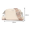 thumbnail image 2 of Bolsos Cruzados para Mujer Bolsos Bandolera Casuales Cuero Genuino Correa Ancha (Beige), 2 of 8