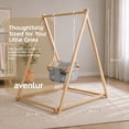 thumbnail image 6 of Avenlur Spruce Baby Swing, Foldable Wooden Indoor Swing with Stand Montessori swing 6-36 months; foldable baby swing, wooden baby swing, indoor baby swing with stand (Gray), 6 of 9