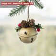 thumbnail image 3 of Colgantes de árbol de Navidad, decoración, campana pequeña, Papá Noel, alce, copo de nieve, lazo, estrella, bolsa de la suerte, colgante, decoración de Año Nuevo para niños, 3 of 5