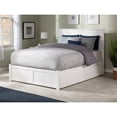 thumbnail image 3 of AFI Nantucket Full Solid Wood Bed with Storage Drawers in White, 3 of 12