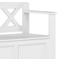 thumbnail image 3 of Simpli Home Amherst Solid Wood 36 inch Wide Transitional Entryway Storage Bench in White, 3 of 13
