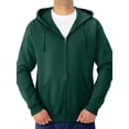 thumbnail image 1 of Jerzees Men's Fleece Hoodie, Full Zip-Forest Green, Large, 1 of 1