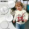 thumbnail image 7 of Xixirimido Christmas Santa Claus Guitar Print Toddler Girls Casual Sweatshirt Long Sleeve Pullover with Ruffle Shoulder Graphic Crewneck Sweater for Fall & Winter, for 4-5T, 7 of 7