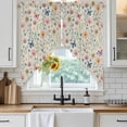 thumbnail image 6 of Pink Spring Floral Swag Valances for Windows 2 Pack, Kitchen Window Curtains 36 Inch Length, Elegant Pastoral Flowers Butterflies Rustic Privacy Swag Curtains for Living Room/Bathroom 36"x36", 6 of 8