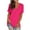 Hot Pink., variant on Akafmk Plus Size Women T Shirts,Womens Summer Tunic Tees,Short Sleeve Tops Solid Color Loose Fitting V-neck Casual T Shirts