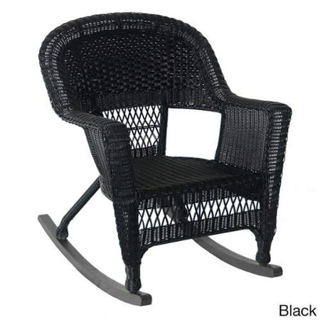 Wicker Rocker Patio Chairs (Set of 2) Black - Walmart.com