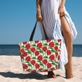 thumbnail image 6 of Xecao Rose Flowers for versatile beach bag for women includes zipper pockets and waterproof material, ideal for vacations and adventures., 6 of 7