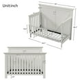 Paproos Cribs for Baby, 4in1 Solid Wood Convertible Baby Crib, Non