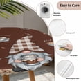 thumbnail image 6 of Coffee Gnomes Fitted Tablecloth with Elastic Edged, Round Table Cloth for Dining Table, Coffee Beans Cups Brown Waterproof Oil Proof Table Cover for Indoor Outdoor 55"-60", 6 of 8