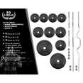 thumbnail image 2 of Kit De Pesas Barra Recta Barra Z Mancuernas 80 Lbs Discos negro 1 Xtreme Life DPDCK5000000, 2 of 7