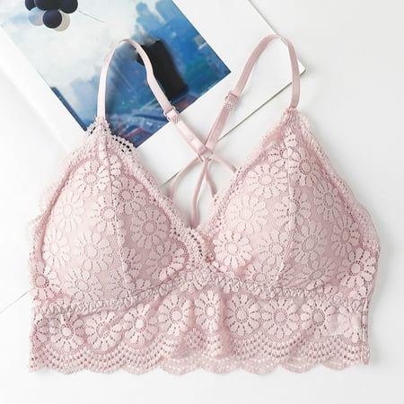 

Cntydi Bras for Women Ladies Fashion Charming Comfortable Breathable No Steel Ring Sexy Lace Flowers Bra Woman Underwear Gifts for Women