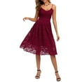 thumbnail image 3 of TxlixcUn vestido de cóctel elegante de encaje floral y rodilla sin mangas Txlixc  moda, 3 of 8