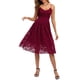 thumbnail image 3 of SAYOO Un vestido de cóctel elegante de encaje floral y rodilla sin mangas SAYOO  moda, 3 of 8