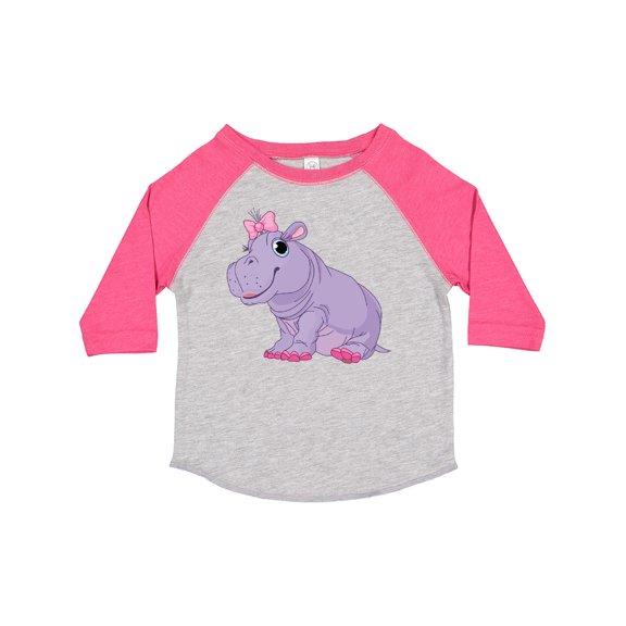 Inktastic Cute Purple Hippo Girls Toddler T-Shirt
