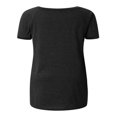 thumbnail image 4 of POINTERTECK Women Summer Short Sleeve V-Neck T-Shirt Casual Solid Color Oversized Loose Tops, 4 of 4