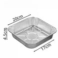 thumbnail image 7 of 20CM Kitchen Supplies Food Containers Air Fryer Aluminum Foil Pan Square Oven BBQ Tray Oil-proof Non-stick Kitchen Baking Tool, 7 of 7