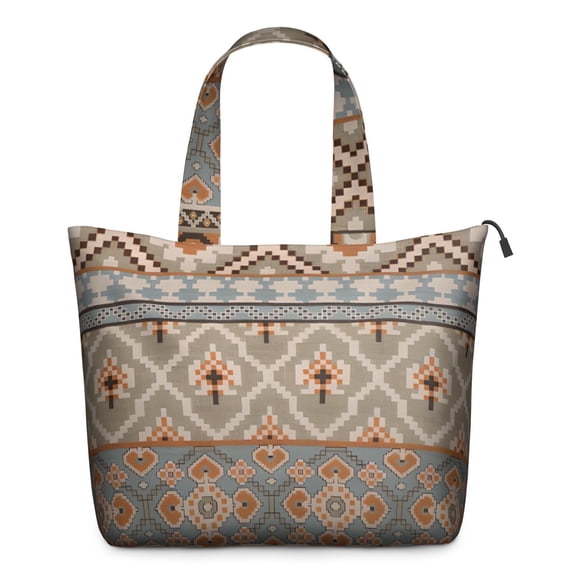 Orange Geometric Diamond Cross Pattern Travel Tote Bags for Women Carry On,Large Weekender Bags for Women Travel,Multi Functional Duffle Bag for Work,Shopping,Sports