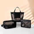 thumbnail image 2 of Modern Simple Mesh Cosmetic Bag Travel Large Capacity Portable Washing Bag Multi-function Storage Bag, 2 of 8