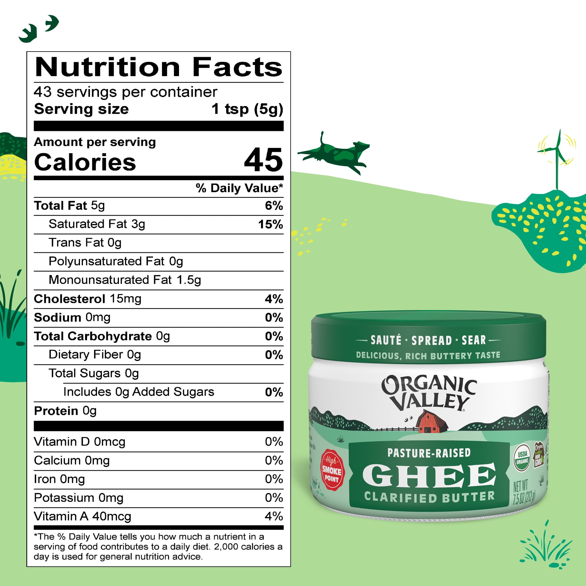 Organic Valley, Organic Grass Fed Ghee - Clarified Butter