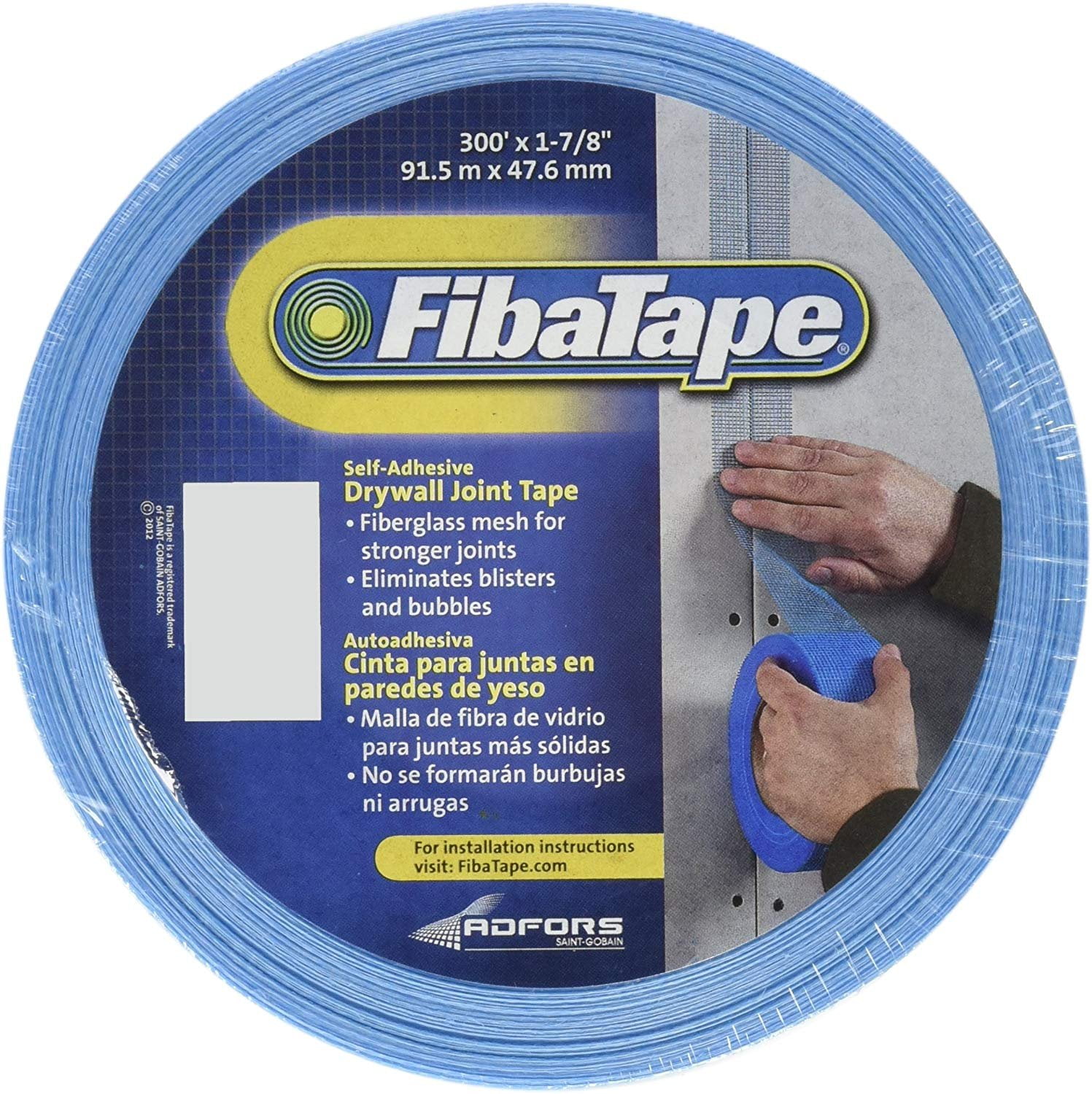 Fibatape 151623 FDW6377U 17/8" x 300' Blue Permatite Drywall Tape
