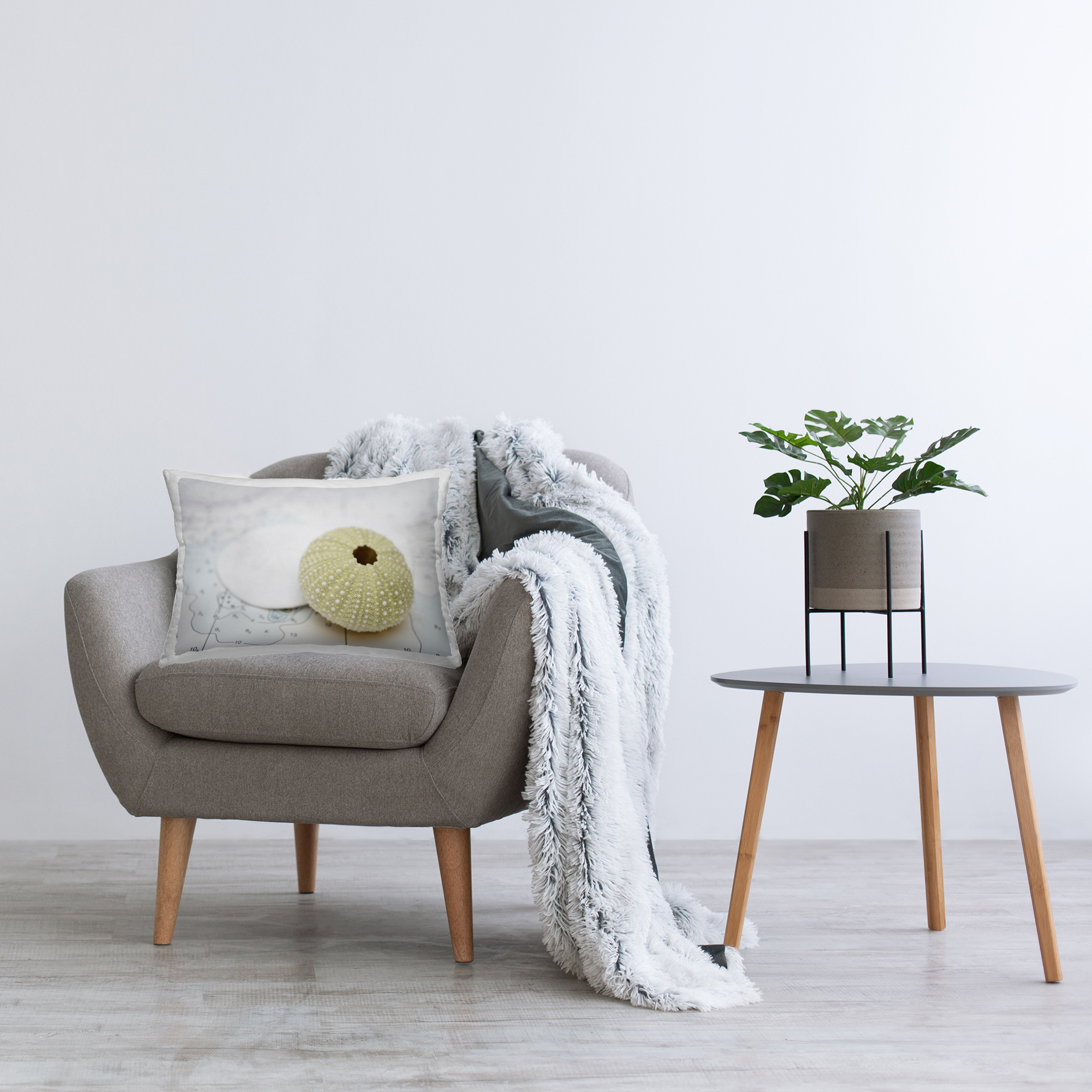 Stupell Industries Aquatic Sea Urchin Decorative Printed Throw Pillow Design by Savanah Plank.
