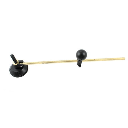 Unique Bargains Gold Tone Lever 60cm Max. Circle Dia Black Compasses Type Glass Cutter