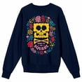 thumbnail image 3 of The SpongeBob Movie: Search For SquarePants (2025) SpongeBob Skeleton Women's Black Crew Neck Sweatshirt-XL, 3 of 5