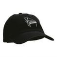 thumbnail image 5 of Piano Outline Embroidered Deluxe Washed Twill Cap - Black OSFM, 5 of 5