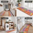 thumbnail image 5 of Colorful Pioneer Flower Pattern Kitchen Rugs Sets Of 3,Kitchen Runner Rugs Non Skid Washable,Decorative Kitchen Floor Mats for Kitchen,Sink,Laundry,17"x30"+ 17"x47" + 17"x59", 5 of 6