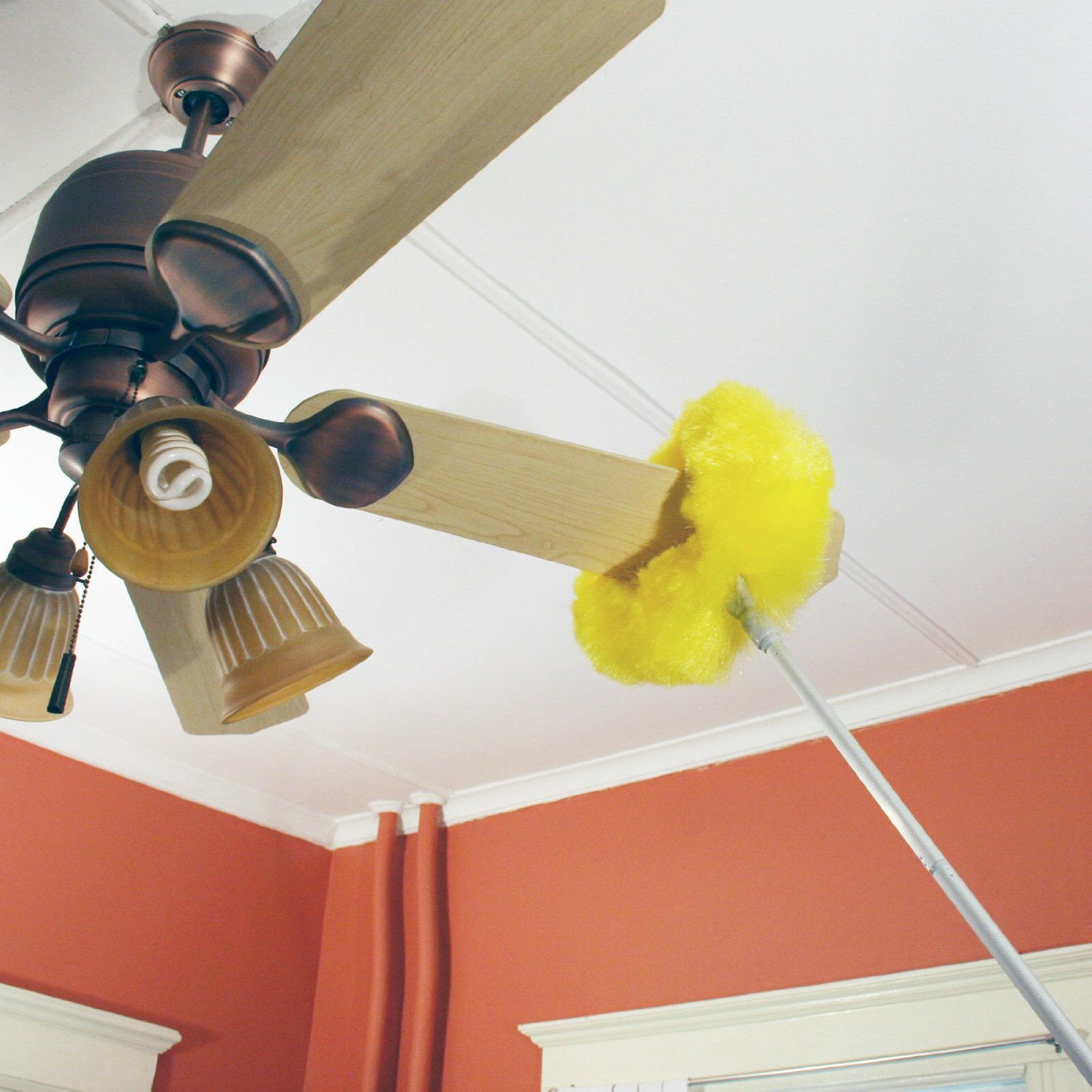 Removable And Washable Microfiber Ceiling And Fan Duster