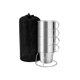 thumbnail image 1 of Greeniant Taza de viaje de café de acero inoxidable de doble pared, taza de cerveza de agua no magnética portátil para deportes al aire libre, 4 piezas Ciclismo Greeniant OD004567-00, 1 of 1