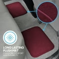 thumbnail image 6 of BDK MT-100-BD Burgundy Red Carpeted 4 Piece Car SUV Floor Mats With Vinyl Heel Pad Car Vehicle Universal Fit, 6 of 9