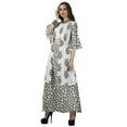 thumbnail image 4 of Moomaya Printed High Low Crop Top Kurti Palazzo Set Ethnic Indian Clothing Set For Womens, 4 of 8