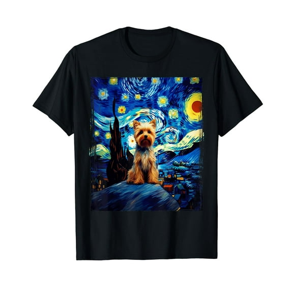 Yorkie Yorkshire Terrier Owners Van Gogh Yorkie Yorkshire T-Shirt