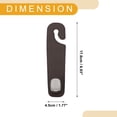 thumbnail image 4 of Unique Bargains 2 Pcs Universal Car Seat Headrest Hook for Most Car, SUV, Truck Car Seat Back Organizer Hooks Sturdy Faux Leather Metal Deep Brown 6.93"x1.77", 4 of 7