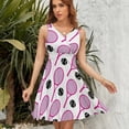thumbnail image 7 of Vivid Pink Tennis Rackets Pattern Dress Fashion Beach Long Dresses Female Party Printed Sundress, 7 of 7