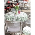 thumbnail image 5 of Outdoor Tablecloth with Umbrella Hole for Patio/Picnic/Party/Camping, Sage Green Spring Floral Waterproof Table Cloth Round Cover Washable, Watercolor Elegant Pastoral Flowers (Dia 54"), 5 of 8