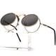 thumbnail image 1 of Gafas de Sol AIEYEZO Redondas con Flip Up para Hombres y Mujeres Steampunk, 1 of 7