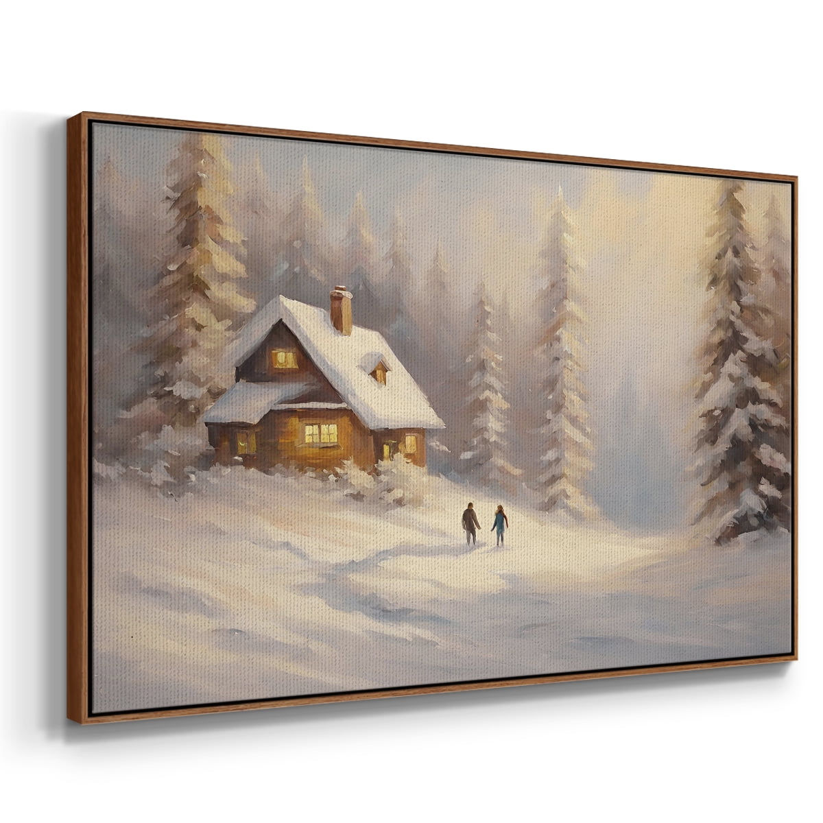 Vintage Landscape-CLXXII By Wexford Home Framed in Walnut Wood Gallery Wrapped Canvas 27 in. x 41 in.