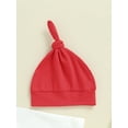 thumbnail image 6 of Kayotuas Heart-themed Baby Valentine’s Day Attire: Romper, Heart Print Pants, and Hat, 6 of 9