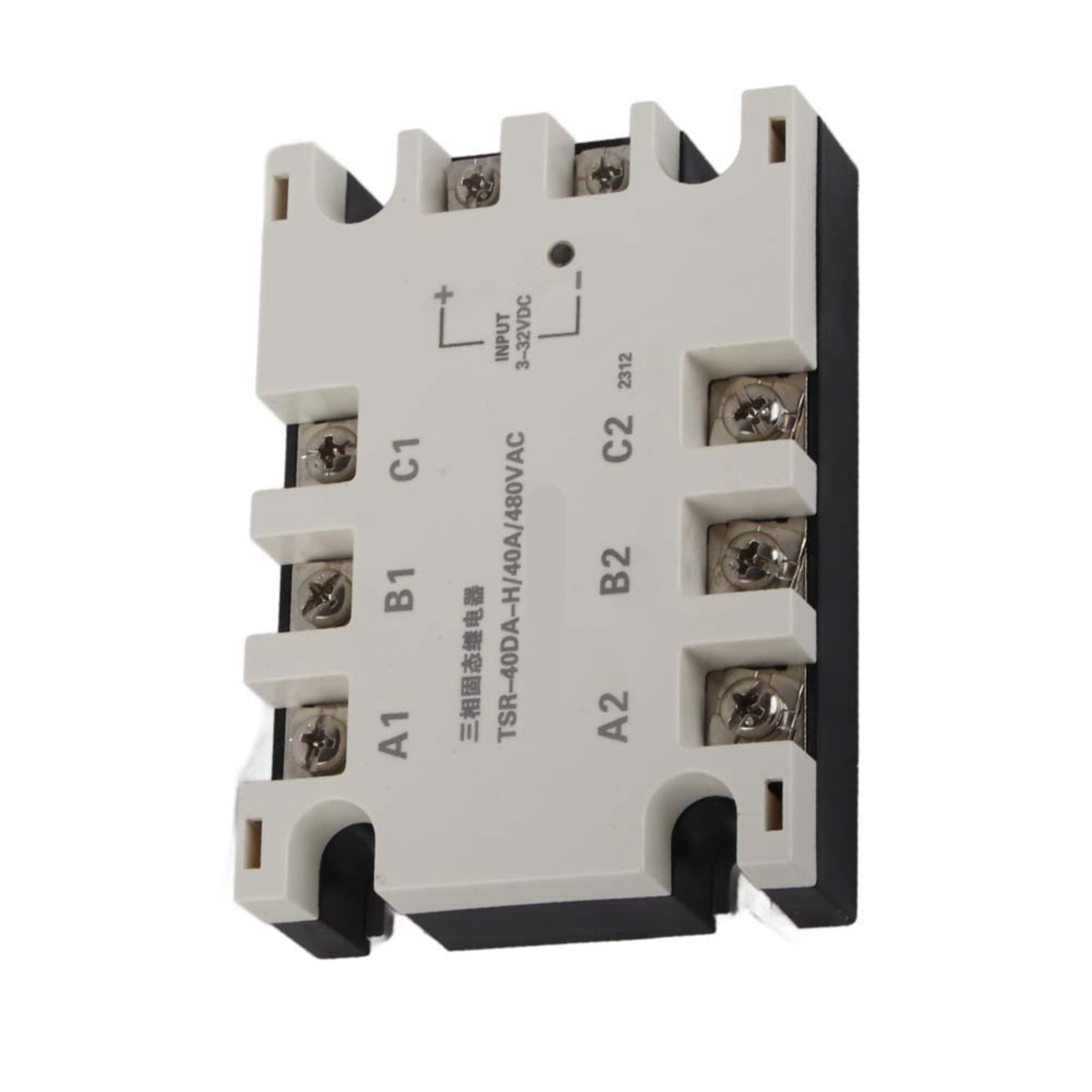 Relè A Stato Solido Trifase SSR-40DA | Ingresso DC 5-32V – Uscita AC 90-480V 40A | Silenzioso E Antiurto