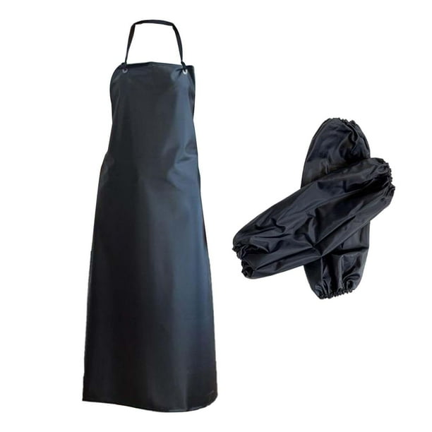 Delantal de PVC impermeable, delantal con pechera gruesa resistente, delantal de trabajo para talleres, procesamiento de alimentos, carnicería,