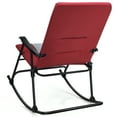 thumbnail image 5 of Topbuy Foldable Rocking Chair Enlarged Rocker Chair with Cotton Clip Red, 5 of 6