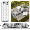 thumbnail image 3 of Vintage Gray Black Table Runner Linen Burlap Table Runner 72 Inches Long Modern Rustic Minimalist Art Dresser Scarves for Kitchen Island Coffee Dining Room Party Wedding Holiday Decoration 18"x72", 3 of 8