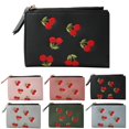 thumbnail image 2 of Lady Wallet Creative Embroidery Cherry Card Pouch Clutch Wallet Card Wallet, 2 of 10