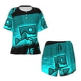 thumbnail image 4 of Lsque Geometry Dash Women's Short-Sleeved Pajama Set - 2 Piece Soft and Lightweight Sleepwear Set-Medium, 4 of 9