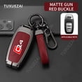 thumbnail image 3 of For Audi Q4 Car Remote Key Cover Case Fashion A6 A8 Q6 Q7 D style 3 buttons Zinc Alloy Leather Car Key Cover, 3 of 9